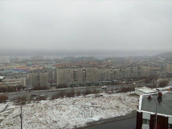 Summer in Murmansk, snow, storm, everything is fine :) - My, Murmansk, Summer, Weather, Snow