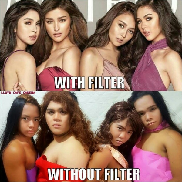 With filter / without filter - The photo, Girls, Filter