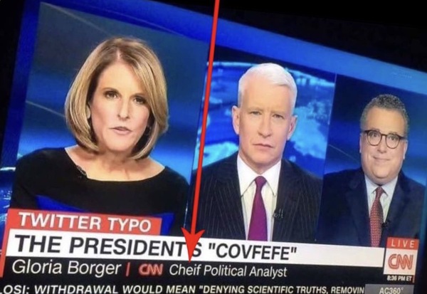 Rolling with laughter at Trump's incomprehensible word Covfefe tweeted, CNN makes a mistake of first-graders - Donald Trump, Covfefe, Cnn, media, Bullying, Log in the eye, Politics, Media and press