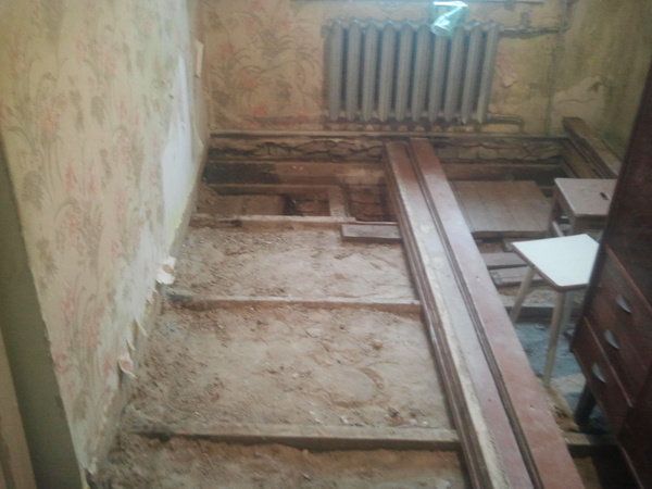 Переборка старого деревянного пола | Пикабу