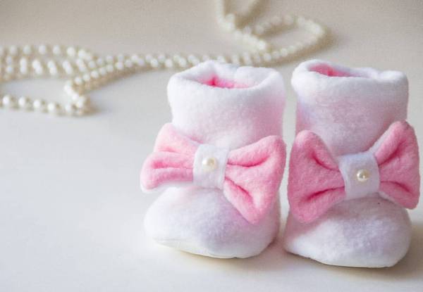 Fleece baby booties. - Children, Girl, Slippers, Booties, Handmade, Daughter, Newborn