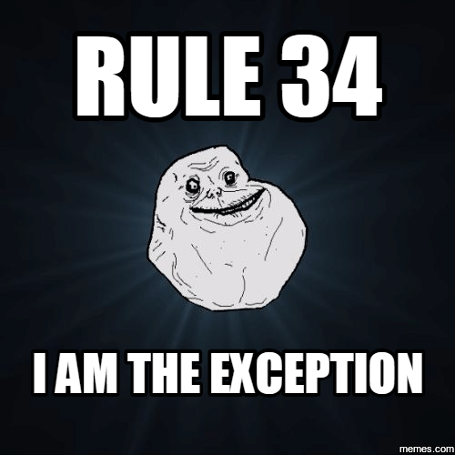 Every rule has an exception - Rule 34, Forever alone, Porn