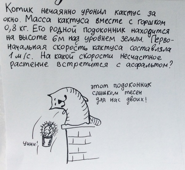 Ôèçèêà â êîòèêàõ Êîò, Ôèçèêà, Ðèñóíîê, Çàäà÷à, Äëèííîïîñò