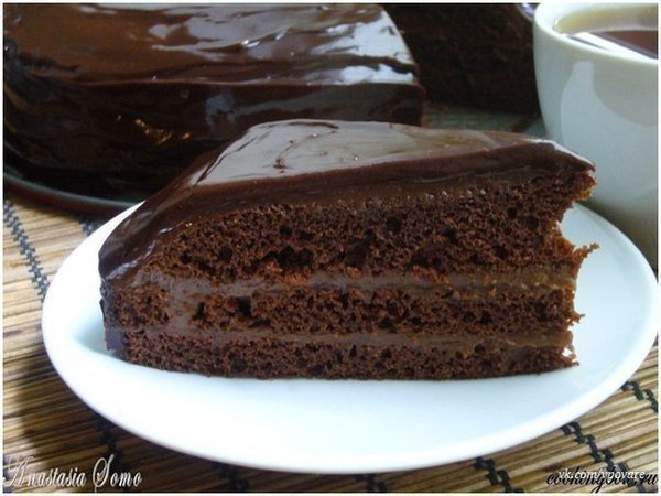 Quick chocolate cake. - Dessert, Recipe, Cake, Longpost