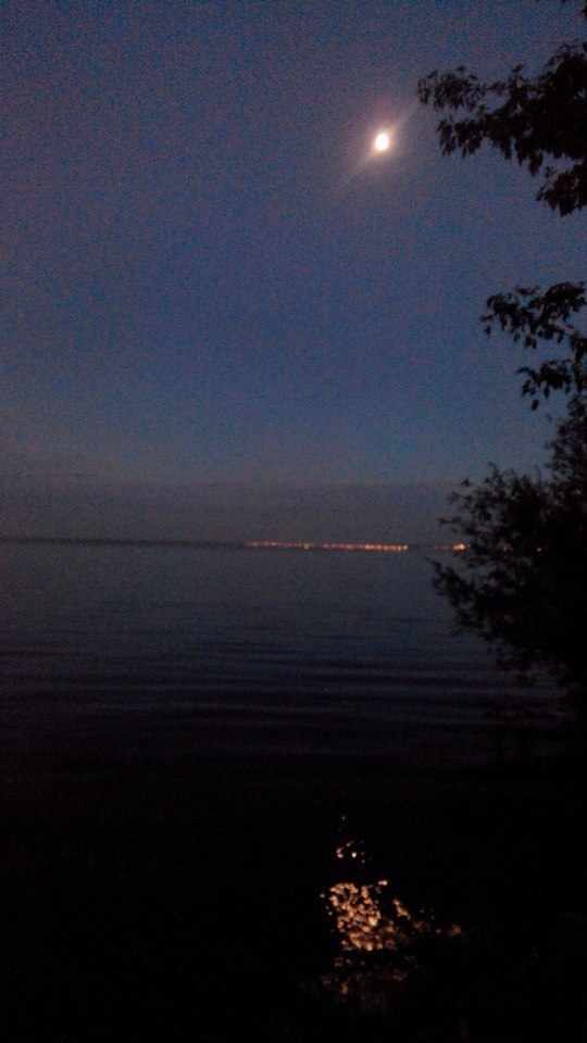 Lake Smolino, Chelyabinsk. - My, Chelyabinsk, Smolino, Night, moon, Lake, Fishing