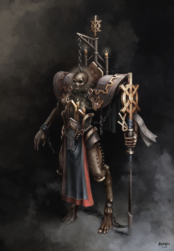 Bone Paladin Concept Art - My, Concept Art, Characters (edit), Digital, Fantasy, Undead, Paladin