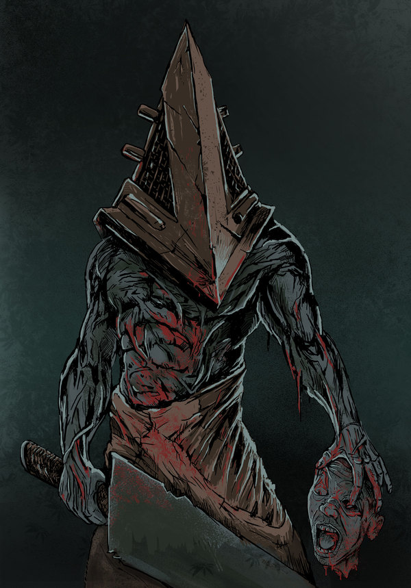 Finished a stadik (redesign) based on Pyramid Head. Original by Ottyag - My, Stud, Art, Drawing, Images, Pyramid head, Meat, Artist, Drawing on a tablet