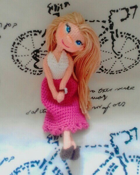 New doll. I apologize in advance for the quality of the photo, I took it with my phone. - My, Doll, Crochet, Amigurumi, With your own hands, , Longpost