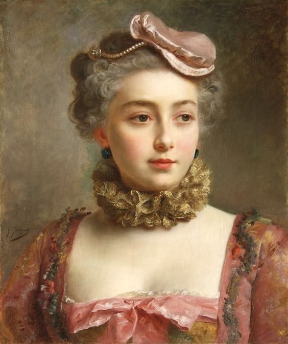 Gustave Jean Jacquet - Painting, 19th century, 18 century, Rococo, Longpost