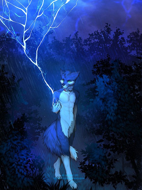 Thunder and lightning - Angiewolf, Furry