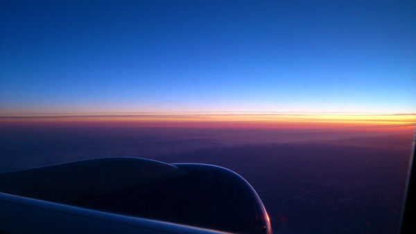 Dawn at 10 thousand. - My, Airplane, Way home