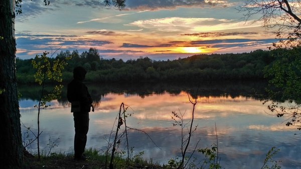 Sunset on the Moloma River - My, , Vyatka, Alloy, Nature, Russia, beauty, Tourism