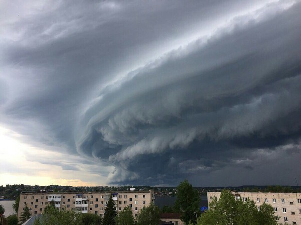 Massive squall gate in the city of Ocher, Perm region (June 12, 2017). - Russia, Nature, Perm Territory, Longpost