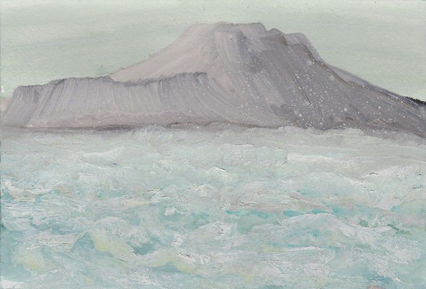 Sea & mountains - Longpost, Photoshop, Sea, The mountains, Watercolor, Gouache, , 