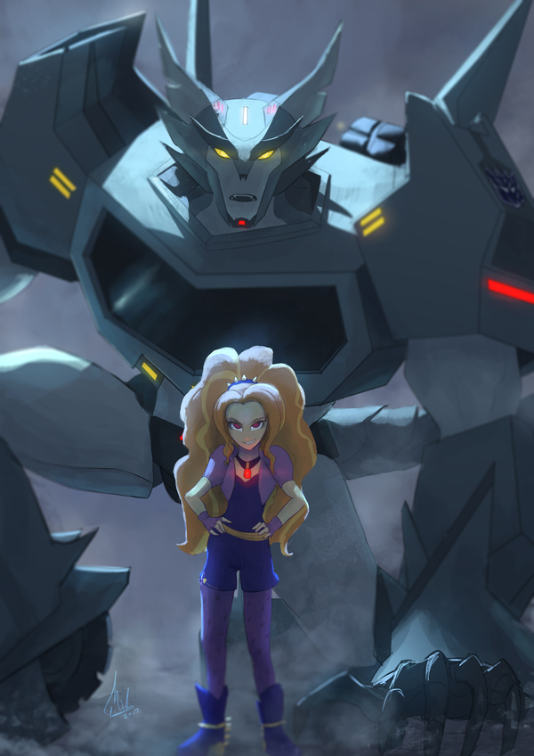 Adagio Dazzle, Steeljaw team up My Little Pony, Ponyart, Equestria Girls, , , Adagio Dazzle, Steeljaw, , Raikohillust