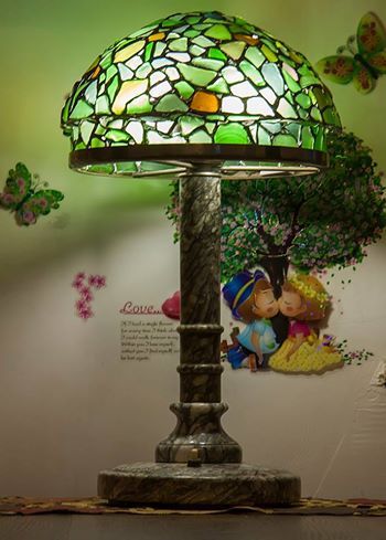 Stained-glass windows from sea glass - almost the finale)) - My, Needlework without process, Rukozhop, Stained glass, Lamp, Workshop, Tools, Craft, Handmade, Longpost