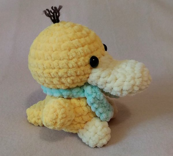 Duck PsyDuck - Pokemon, Amigurumi, My, Soft toy, Crochet