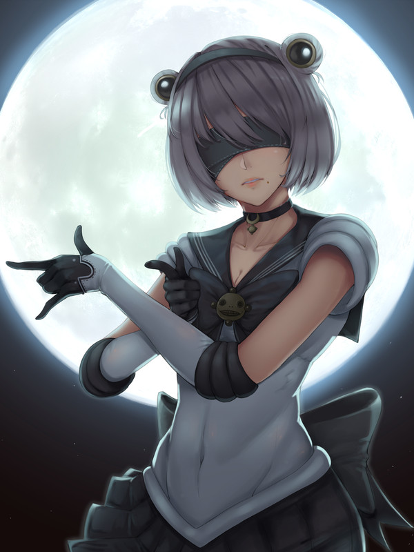 YoRHa No.2 Type B - Yorha unit No 2 type B, NIER Automata, Sailor Moon, Crossover, Anime art, 