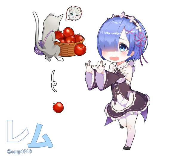 Rem and Puck [re:zero] - Rem, Puck, Аниме, Anime Art, Pixiv, Re:Zero Kara, Rem (Re:Zero Kara)