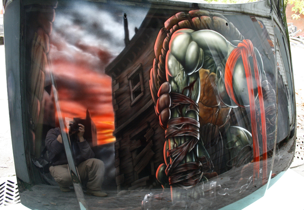 How do I get my new job - My, Turtle, Teenage Mutant Ninja Turtles, Airbrushing, Reflection