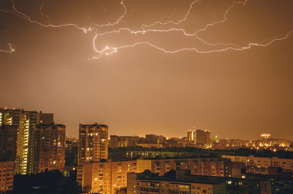 About unusual lightning in Tyumen and about a thunderstorm (post 2) - Rain, Tyumen, Thunderstorm