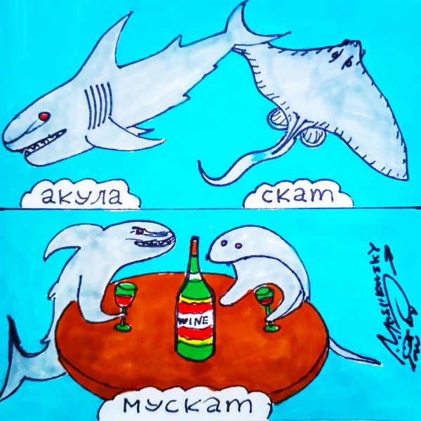 Favorite variety - My, Shark, Stingray, Muscat, Wine, Alcohol, Alcoholics, Moshkovsky