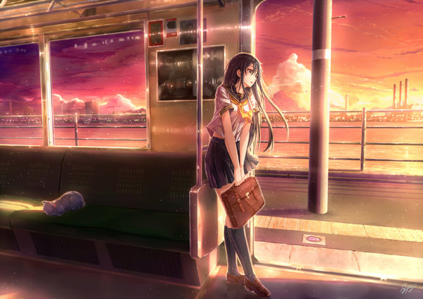 Her scenery - Anime art, , Original character, Anime