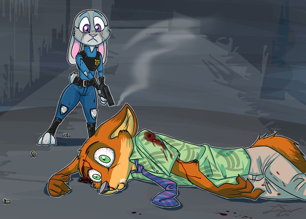  Mitchell, Nick Wilde, Judy Hopps, 
