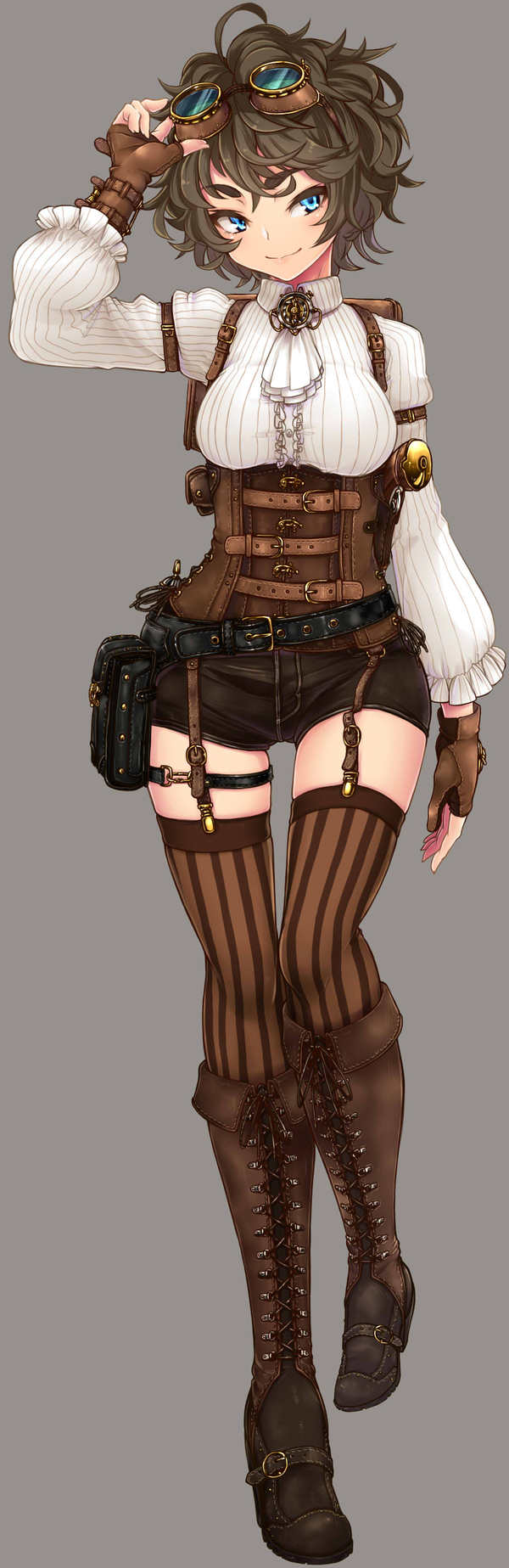 Anime Art - Anime art, Anime, Anime original, Haiiro Gundan, Steampunk, Longpost