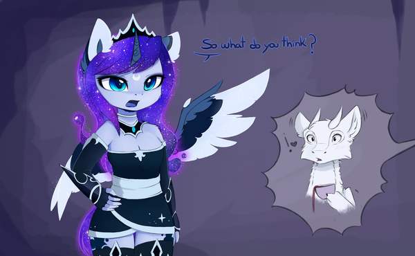 Oh Luna - My little pony, PonyArt, Princess luna, Zefiroth, Anthro, Magnaluna