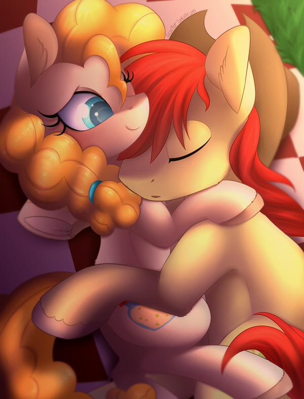 Bright Mac and Pear Butter My Little Pony, Ponyart, Bright Mac, Pear Butter, MLP Season 7, , Scarlet-spectrum