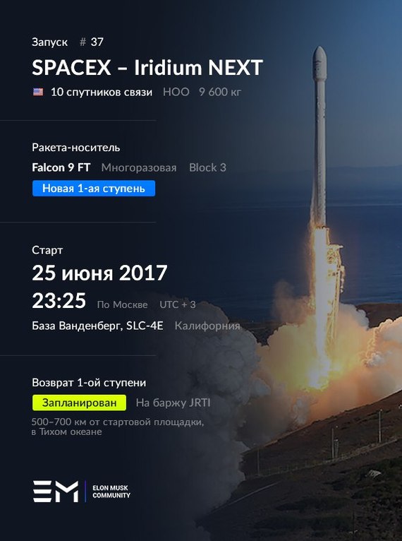 SpaceX-37 launch in a few hours. - Space, Rocket, Video, Longpost