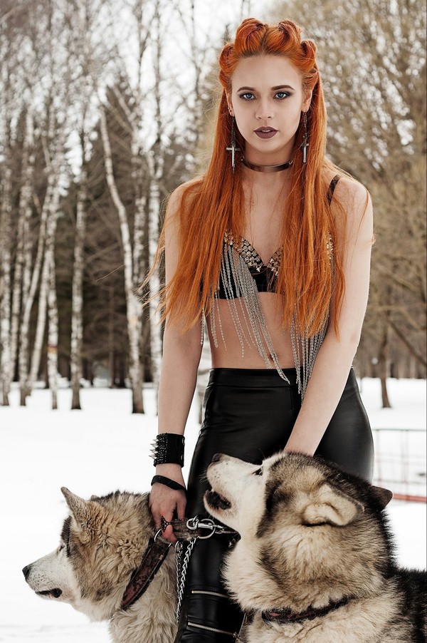 Gothic. - My, Nature, Vologda, Beautiful girl, Dogs and people, Winter, , PHOTOSESSION, Longpost
