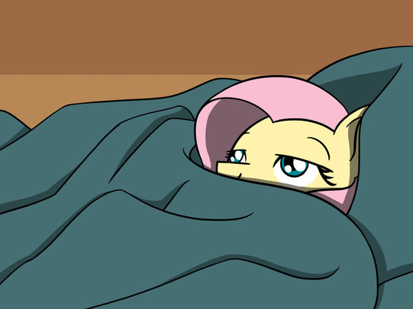 Fluttershy In A Blanket - My little pony, PonyArt, Fluttershy, Flutterluv