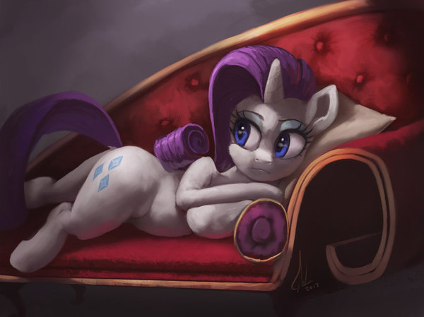 Rarity relaxing on her sofa My Little Pony, Rarity, Raikohillust