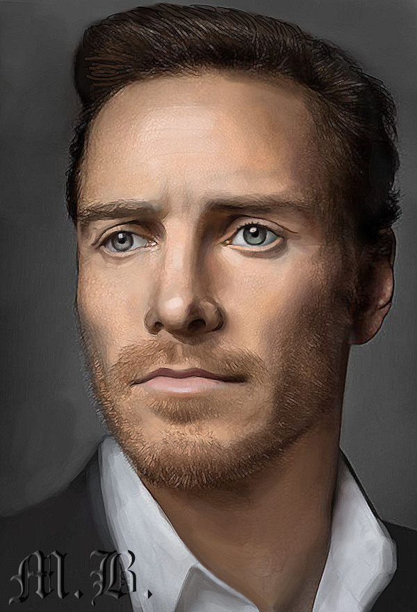 Michael Fassbender - My, Culebyaka MB, Drawing on a tablet, Michael fassbender, The male, Actors and actresses, Portrait, Art, Men