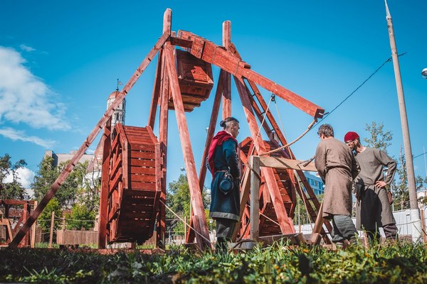 Festival Times and Epochs - park of siege engines - Reconstruction, The festival, Siege weapons, Moscow, Samara, Krasnodar, Video, Longpost