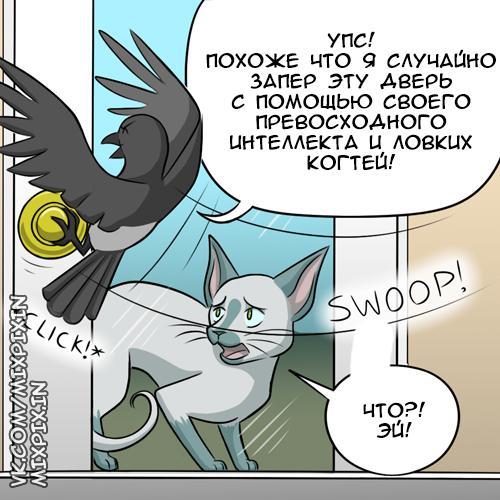 Insidiousness - Translation, Comics, GIF with background, GIF, Longpost, cat