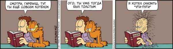 Translated by Garfield, June 15, 2017 - My, Comics, Translation, Garfield, Humor, Photo album