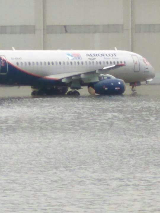 Meanwhile in Sheremetyevo. - Sheremetyevo, Shower, Catastrophe, Longpost