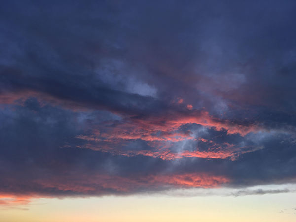 bryansk sky - My, Metamorphosis, Sunset, Bad weather, Photo on sneaker, iPhone SE, No filters