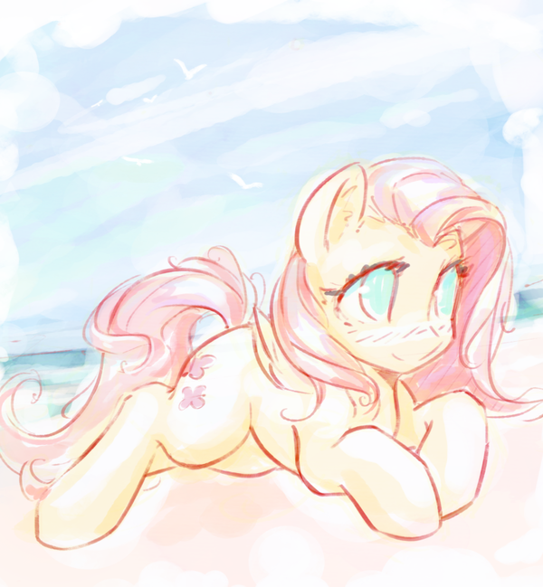 Sketch For Summer My Little Pony, Ponyart, Fluttershy, Mirroredsea