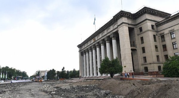 Ancient paving stones of the 30s found in the center of Almaty - Project, Reconstruction, Almaty, Kazakhstan, Road, Longpost, Video, History