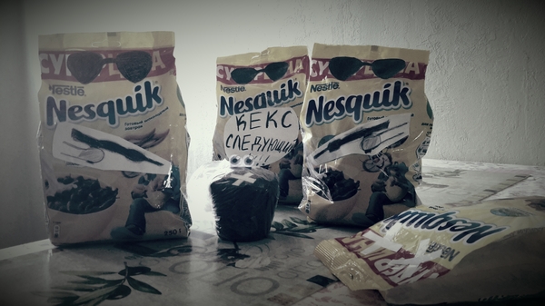 When my sister asked me to leave her a cupcake - My, Cake, Nesquik, Hostages