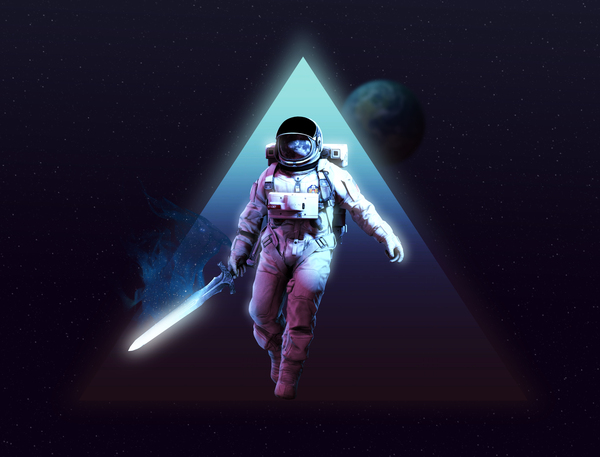 Moon Knight - My, moon, Astronaut, Science fiction, Fantasy, Cgimedia, Space, SFM