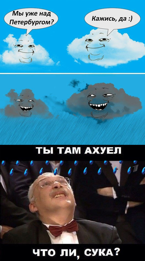 Alexander Druz and typical Peter - My, Alexander Druz, Saint Petersburg, Weather, Rain, Memes, Astonishment, Bad weather