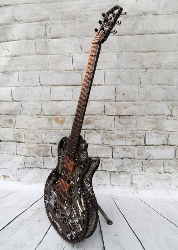 Guitar from spare parts - Craft, Guitar, Sculpture, Whiskey, Longpost