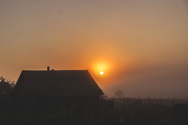 Dawn in the village - My, Polyana, A selection, Photographer, Longpost