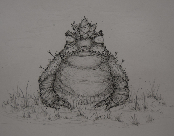 Sketch - My, Drawing, Sketch, Princess Frog