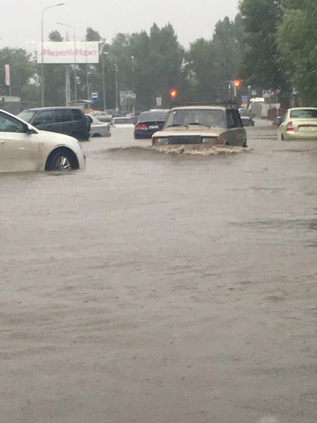 In Ulyanovsk, precipitation fell on the bottom ... - Rainstorm, Ulyanovsk, Longpost, Swam